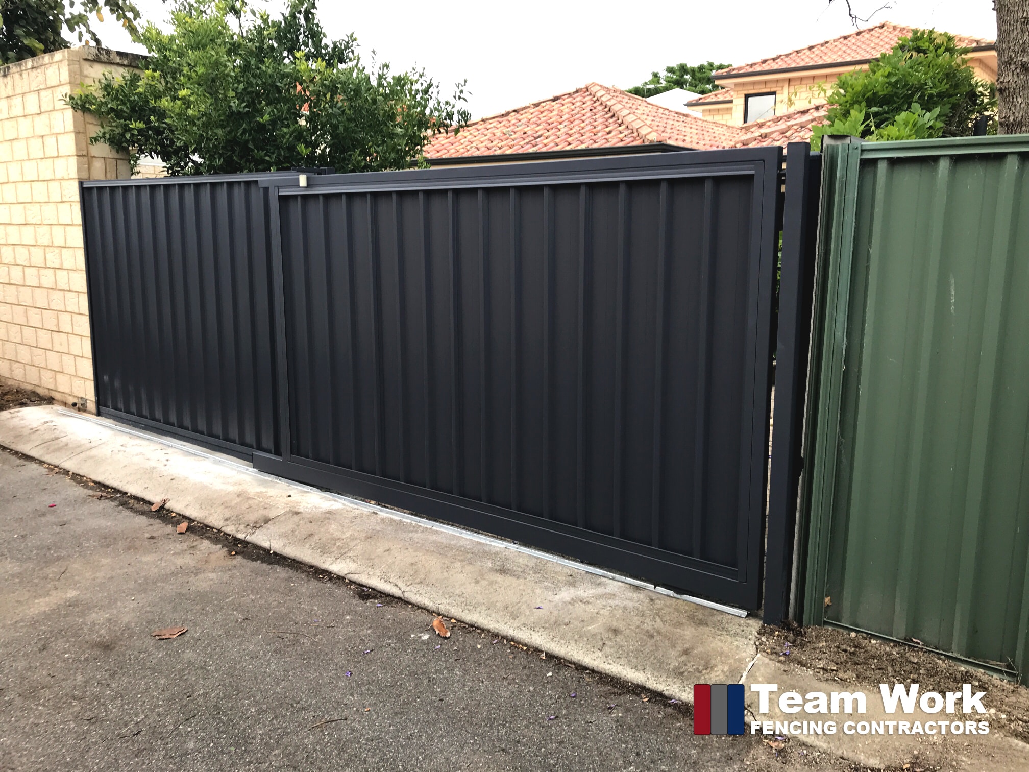 Colorbond sliding gate