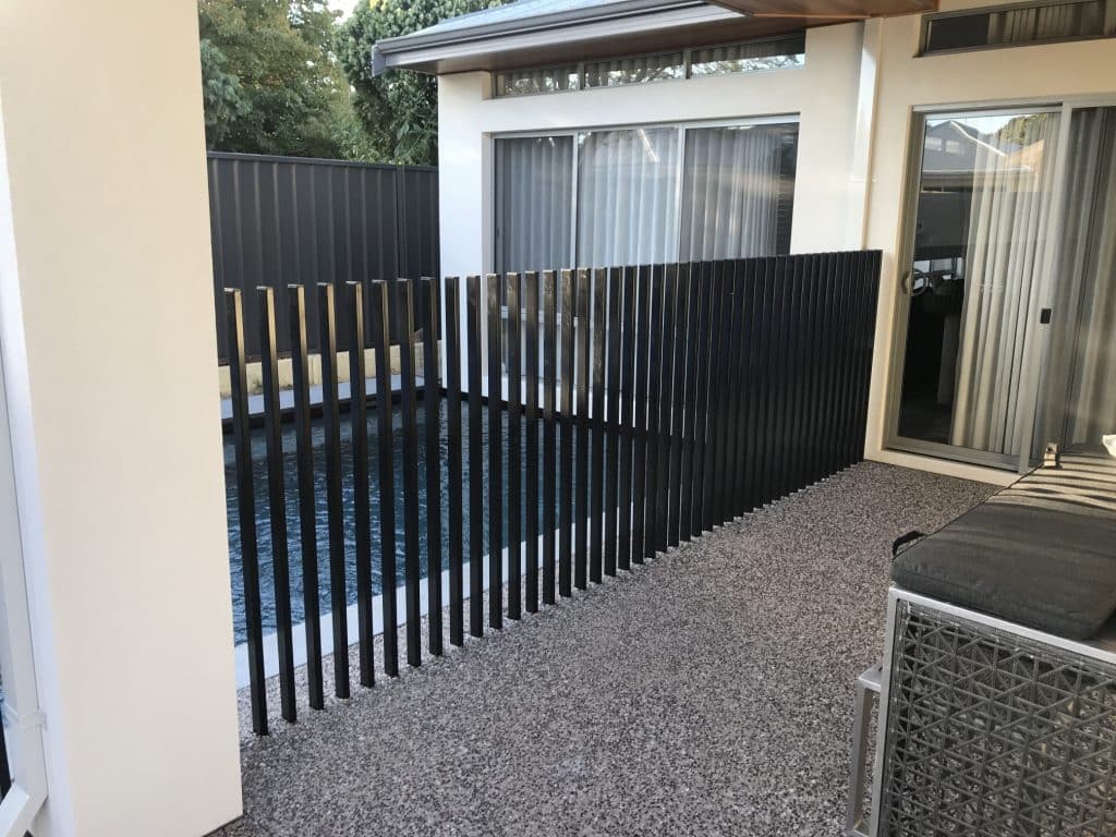 Custom Free Standing Aluminium Vertical Batten Pool Fencing Installation Perth