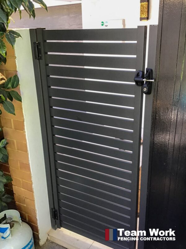 Gray Slat Fence and Gate Perth