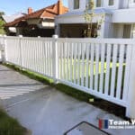 Straight White PVC Picket Fencing Installation in Perth, WA