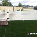White New English Flat PVC Fencing Installation in WA