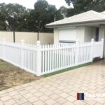 New English Flat White Picket Fencing Installation Perth