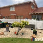 New English Flat PVC Picket Fence Installation Perth