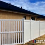 PVC Modern Picket Fencing with PVC Privacy Fencing