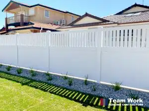 PVC Privacy Fencing with Lattice Top
