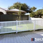 Straight Picket Modern PVC Fencing Installation Perth