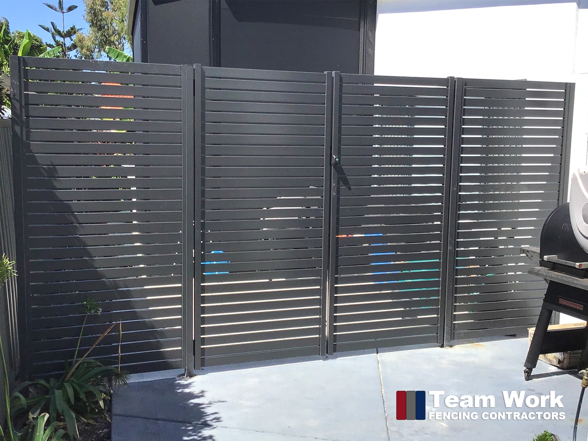 Gray Slat Fence and Gates Perth