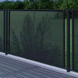 Perforated Palm Deco Pool Fencing Infill Panel (Framing Sold Separately)