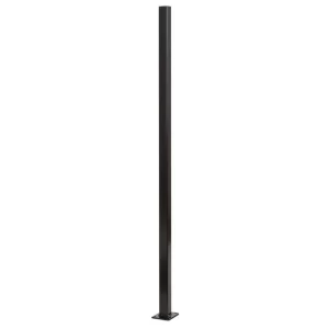 Base Platted Fence Post with Cap 1.9m - Black, White Options