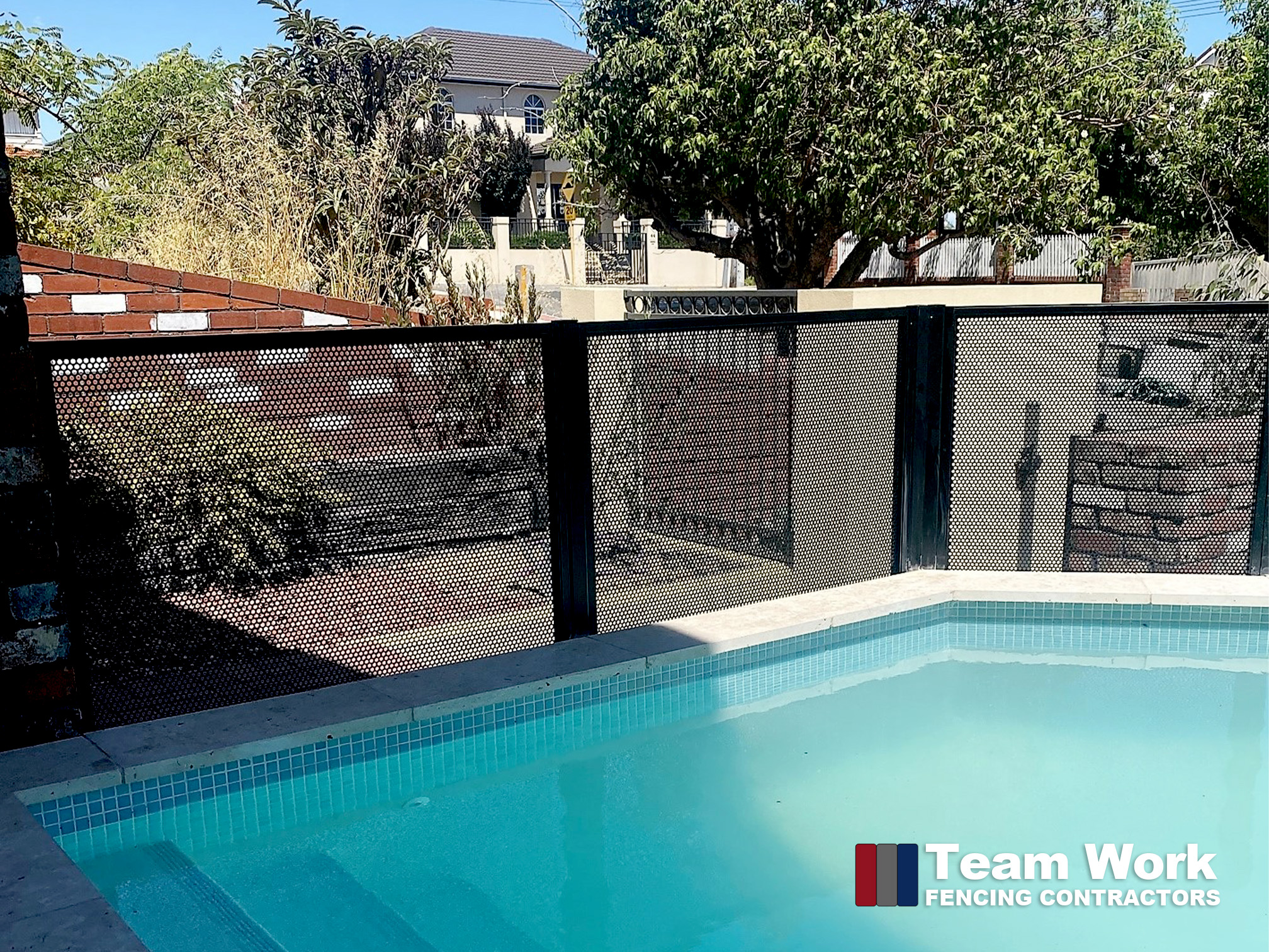 Perf Fencing Installed to side of pool in Perth, WA