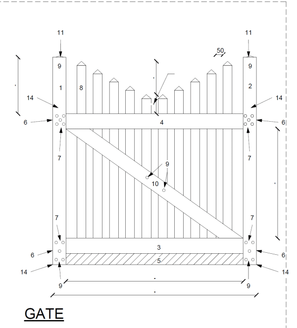 Gothic Gate Drawings
