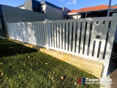 Modern PVC Fence by Team Work Fencing Contractors