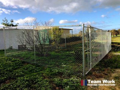 Chain Wire Fencing and Gate Installation by Team Work Fencing Contractors Perth