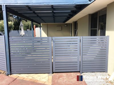 Aluminium Slat Fence and Gate Installation Perth