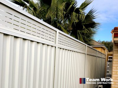 Colorbond Enhancement Top Slat Fence Panel Perth WA