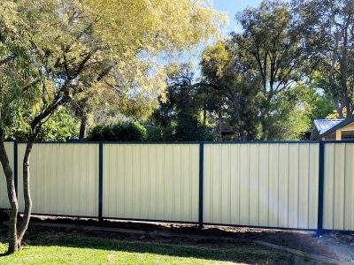 Colorbond Fence - Domain panels with Deep Ocean Frame
