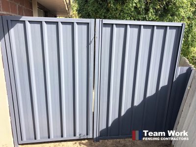 Colourbond Fencing Gate Installation by Team Work Fencing Perth