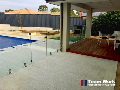Custom Glass Pool Fence Installation in Perth - with Deck