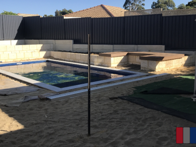 Installing Feature Pool Fencing with Glass Pool Fence and Tubular Posts