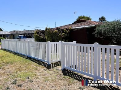 Modern PVC Fencing Installation White - Greenwood WA - By Team Work Fencing Contractors