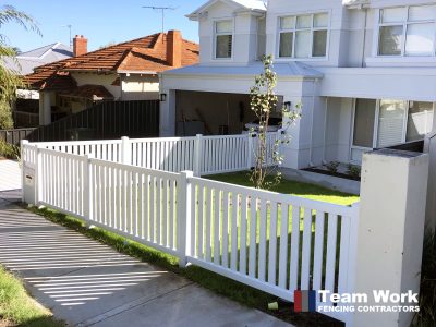 PVC Straight Picket Fencing Installation in Mount Hawthorn, WA