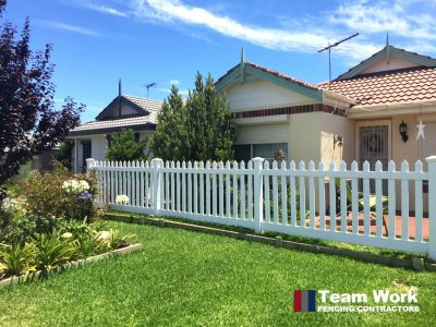 New English Flat PVC Fence Installation in WA by Team Work Fencing Contractors Perth