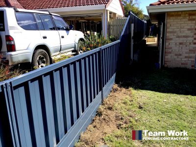 Ocean Blue Colorbond Fence Installation Joondalup WA