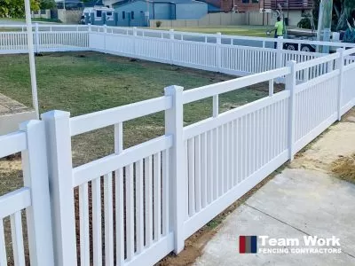 PVC Hamptons Style Semi Privacy PVC Fence