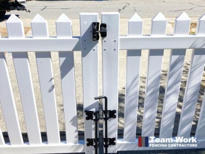 PVC Picket Fencing Gate Installation in Perth
