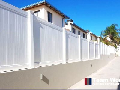 White PVC Privacy Fence Installation in WA by Team Work Fencing Contractors Perth