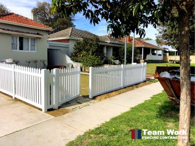 White PVC Fence and Gate Installation Perth WA