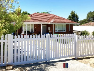 PVC White Picket Fence and Gate by Team Work Fencing Contractors