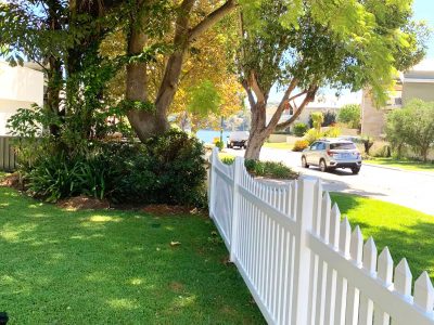 Gothic Scalloped PVC Picket Fence Installation Perth