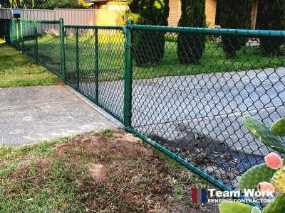 Chain link fence for residential property in Perth