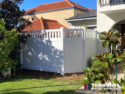 Add a touch of English elegance to your property with our new flat PVC picket fence in Perth