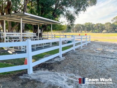 Post and Rail PVC Horse Fence Perth