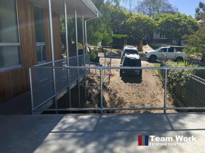 Chain link fence supplied and installed by Team Work Fencing Contractors Perth