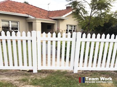 White PVC Gate and Fence Installation in Perth