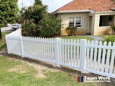 White PVC Gate and Fencing Installation Perth