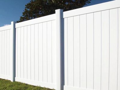 White PVC Privacy Fence Installation Perth